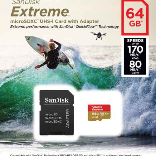 22 Karta pamięci SanDisk Extreme microSDXC 170/80 MB/s 64 GB